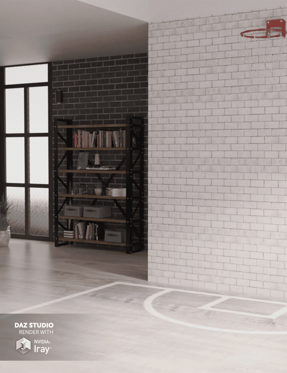 brick wall shaders highlighted in our daz3d texture tutorial