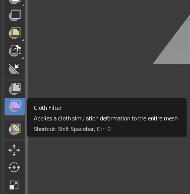 cloth brush cloth filter in blender