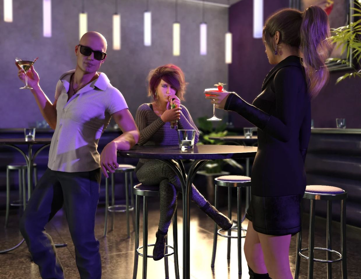 daz3d cocktail bar vignette