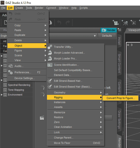 daz3d convert prop to figure