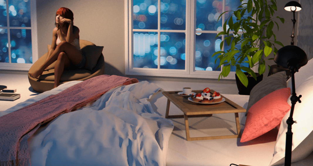 daz3d cozy bedroom 3d model