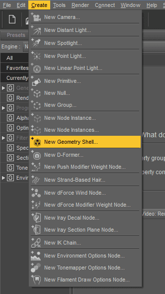 daz3d create geometry shell