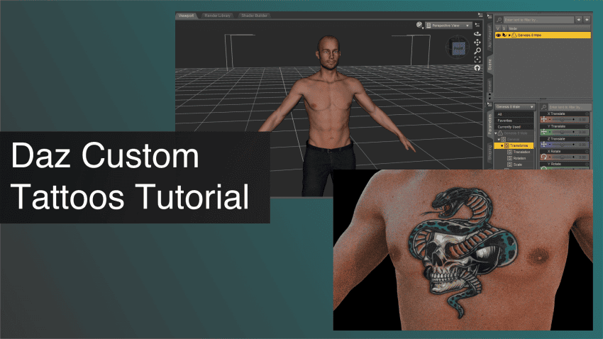 Daz3D Creating a Tattoo Tutorial