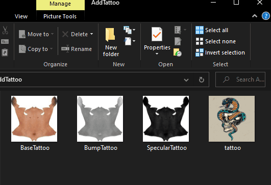 daz3d custom texture files apply tattoo