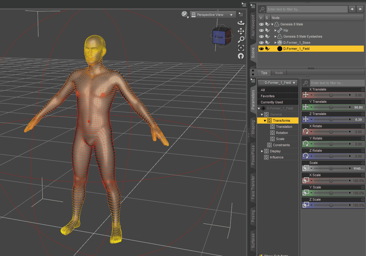 daz3d d former field