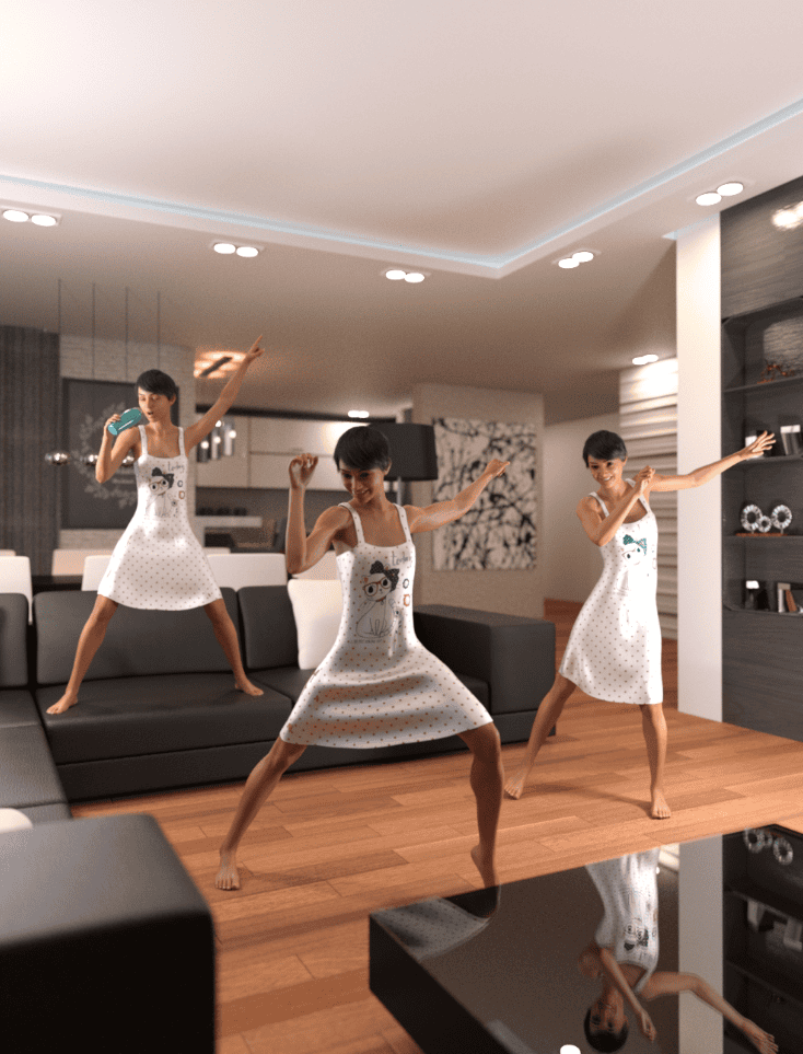 daz3d dance Like nobody’s watching poses for genesis 8 females