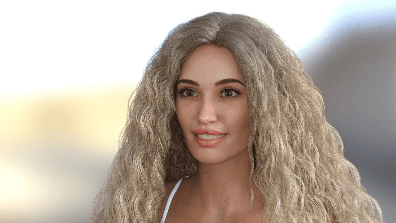 daz dforce hair after simulation