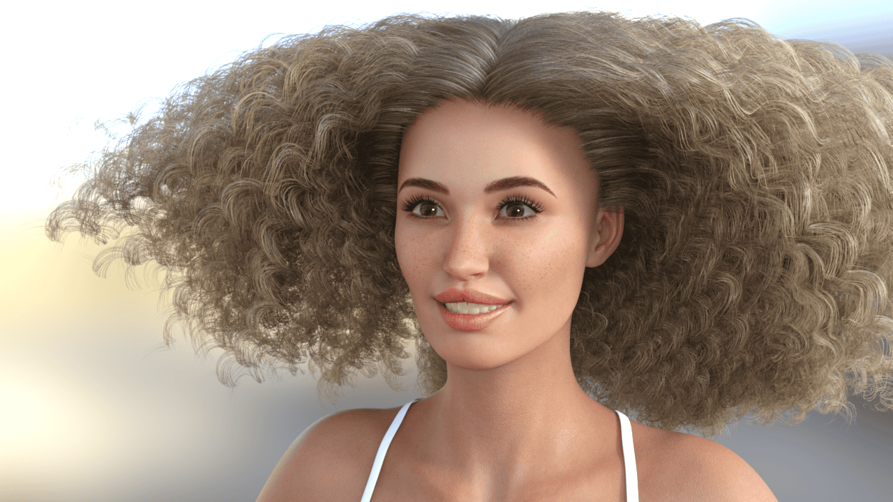 daz dforce hair before simulation