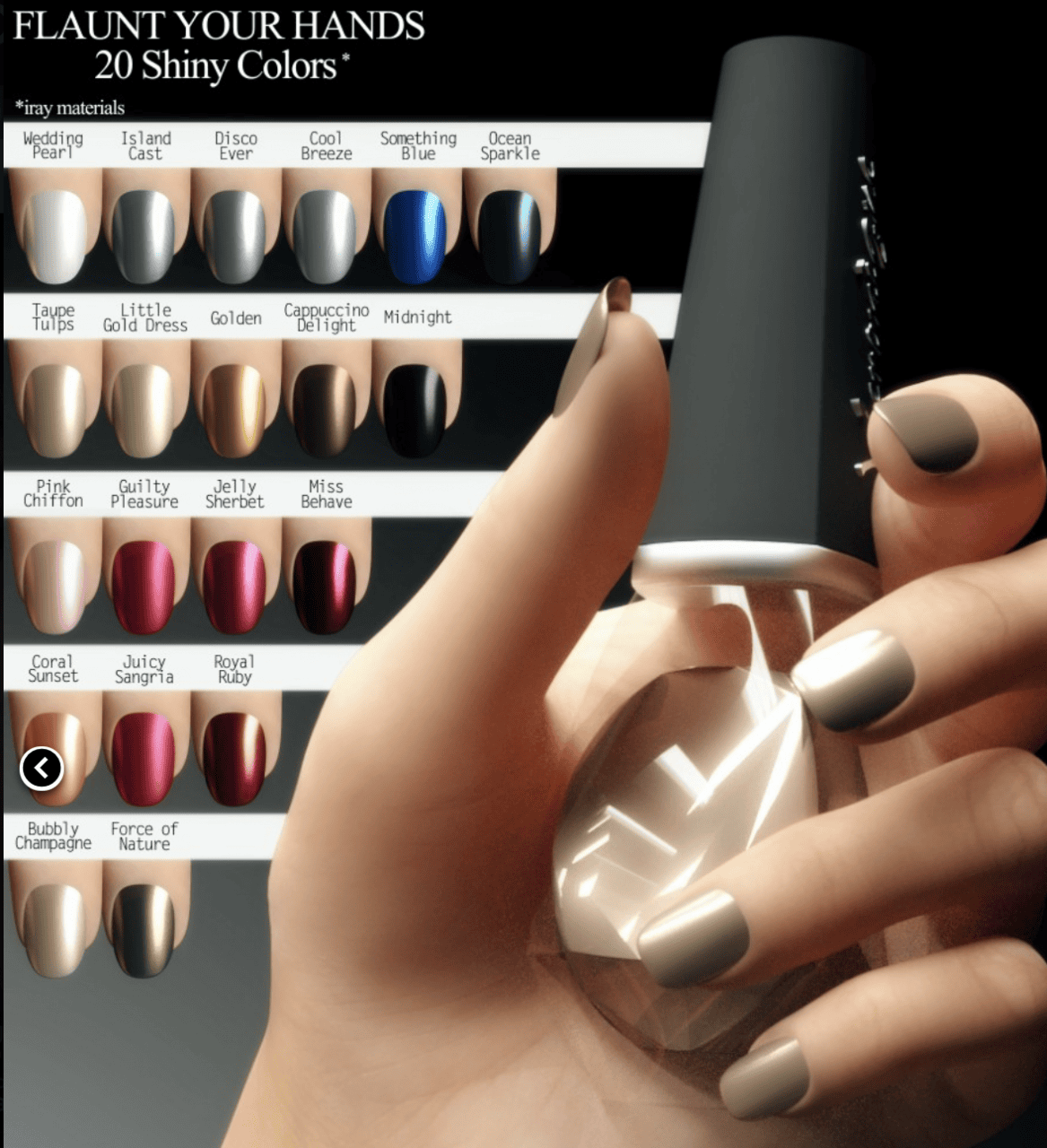 daz3d fingernails hands genesis 3 female