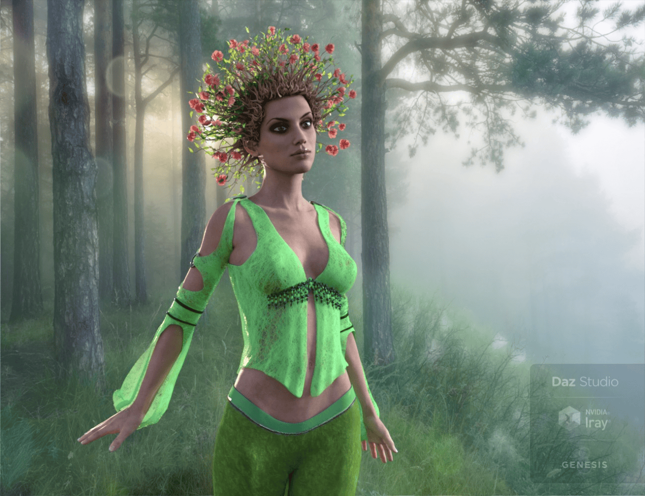 daz3d garden hair