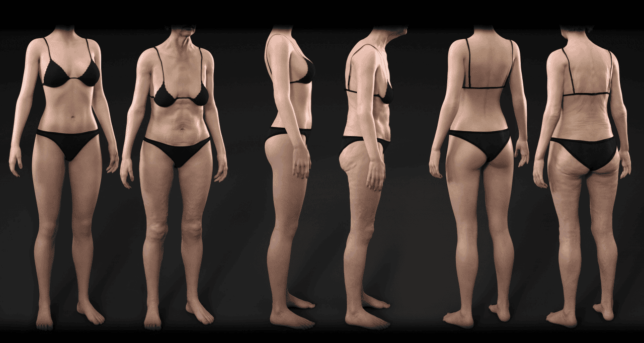 daz3d female aging morphs