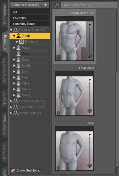 daz3d genesis 8 figure morphs