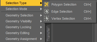 daz3d geometry polygon select