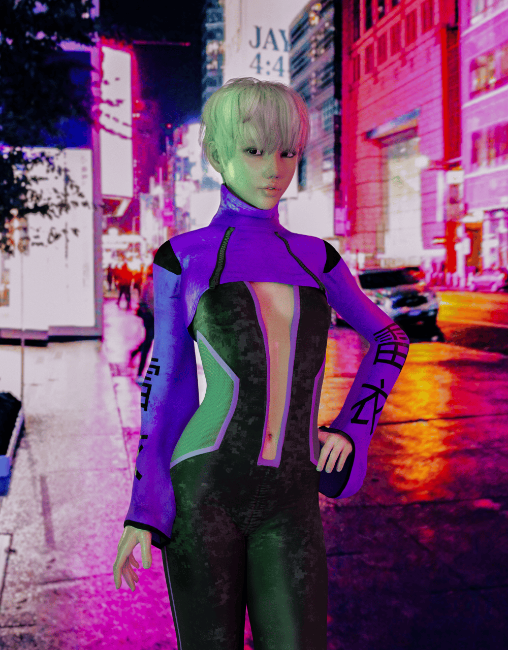 daz3d realistic render cyberpunk tokyo