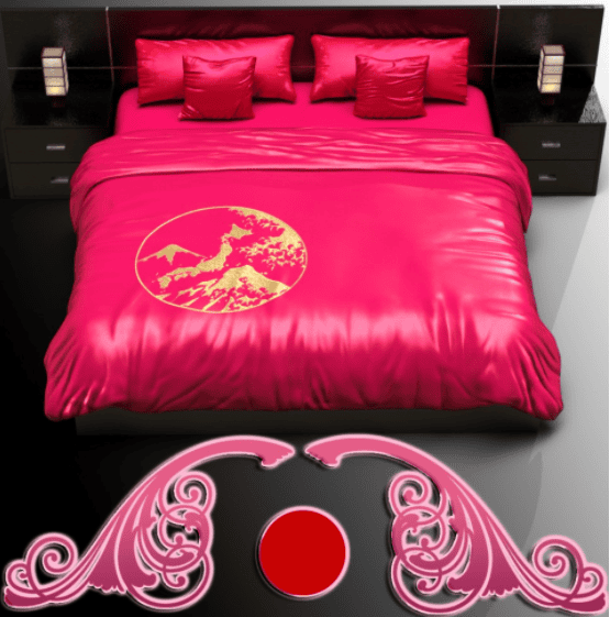 daz3d japanese bed 3d model