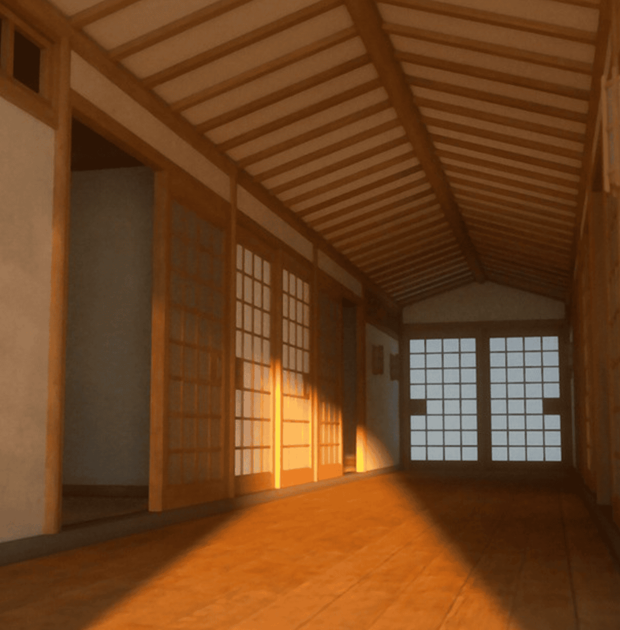 daz3d japanese bedroom and corridor