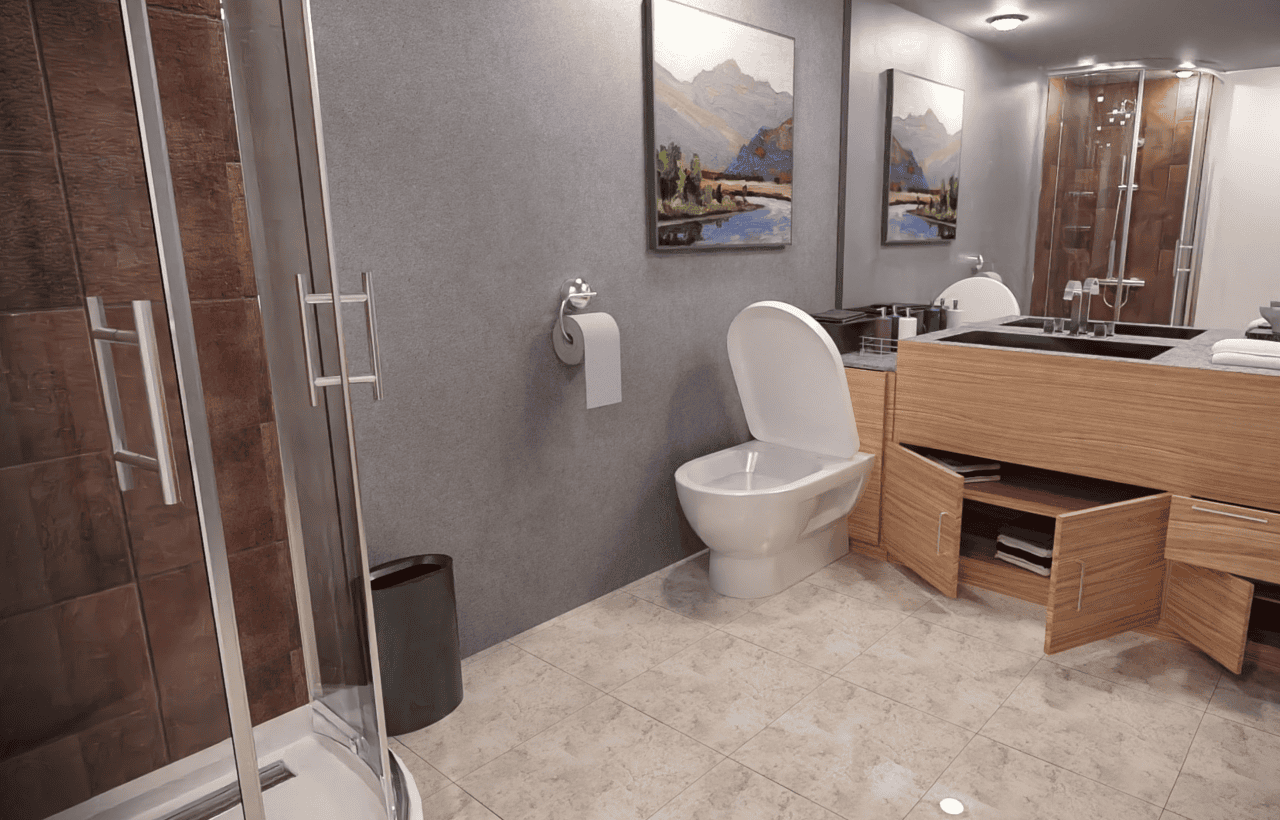 lovable bathroom 3d asset