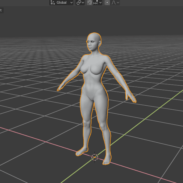 daz3d model inside blender
