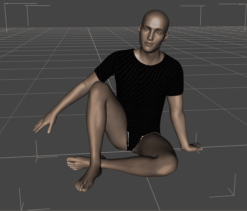 partial pose applied in daz studio