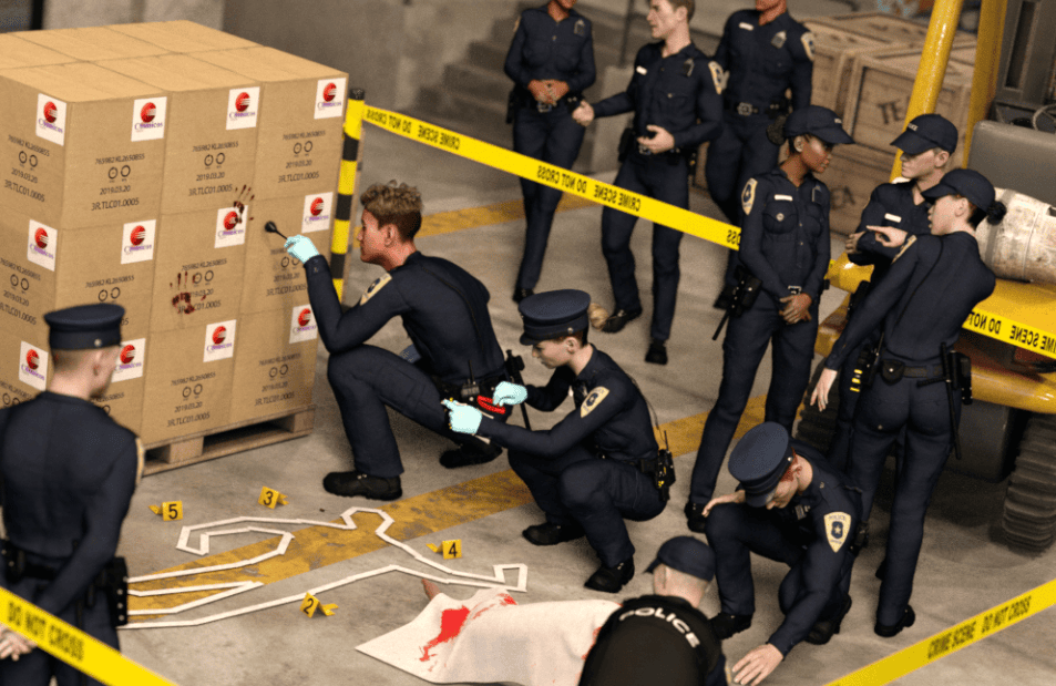 daz3d product billboard models crime scene