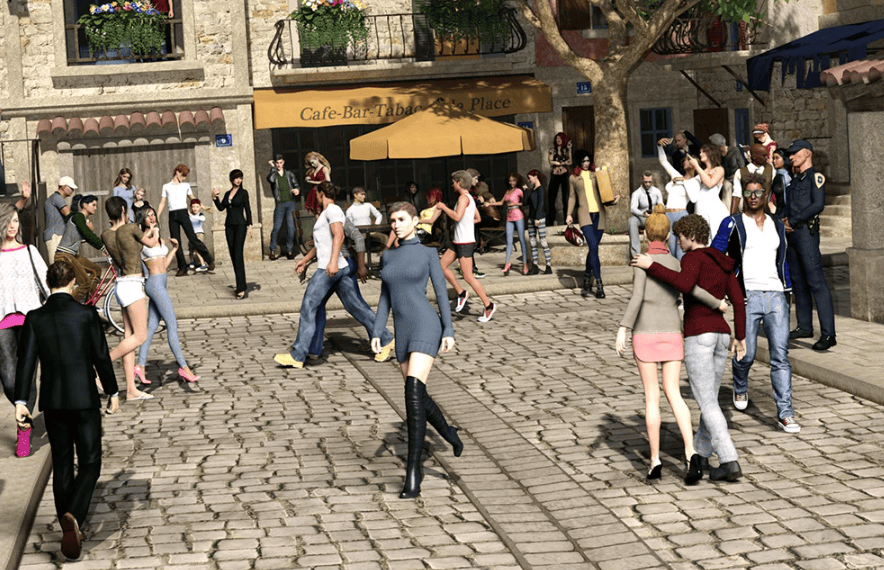 daz3d product billboard models modern city