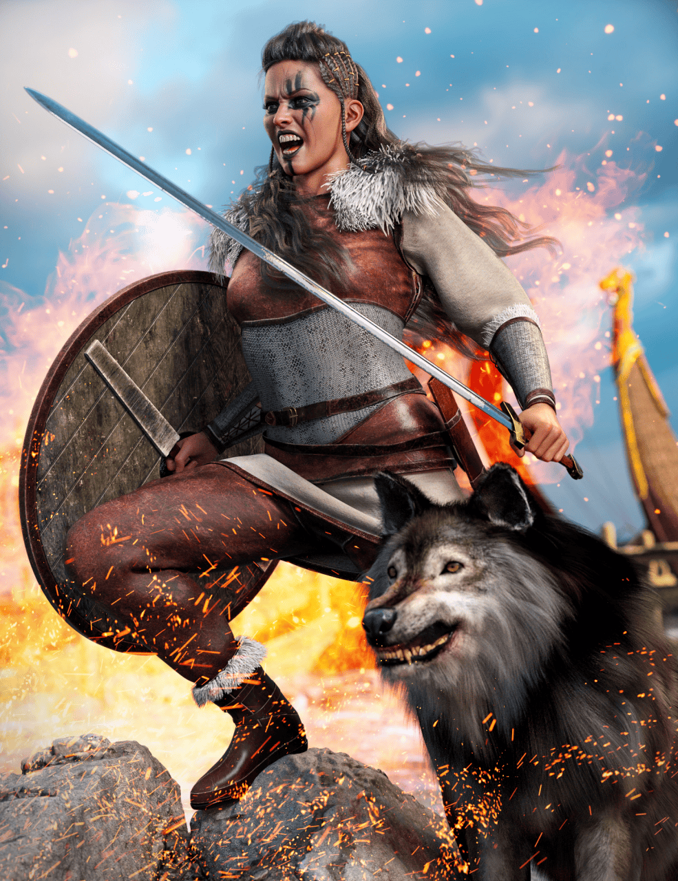 daz3d product unity bridge viking battle bundle