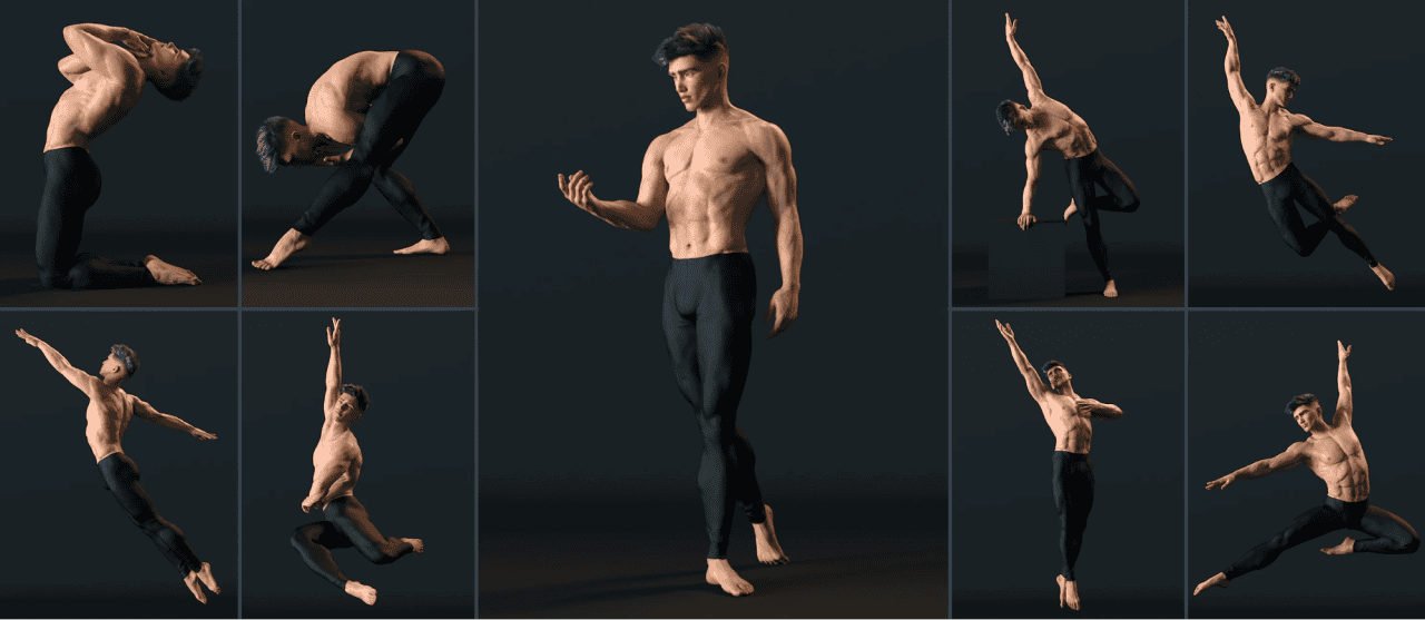 daz3d pure elegance ballet poses