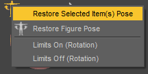 daz3d reset pose partially with the rotation tool