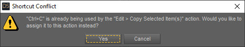 daz3d shorctut conflict