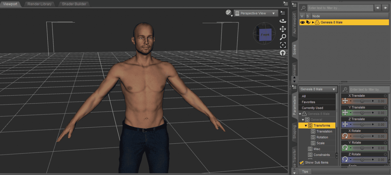 daz3d steven scene viewport preview