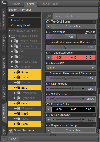 daz3d subsurface scattering surfaces