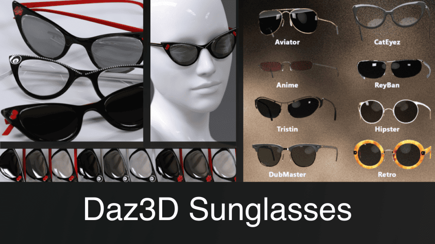 Top Daz3D Sunglasses for Genesis Characters