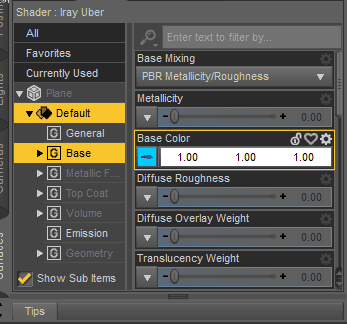 daz3d surface base color apply image