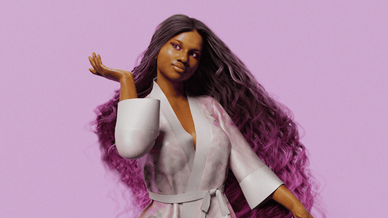 daz3d to blender final render cycles female model