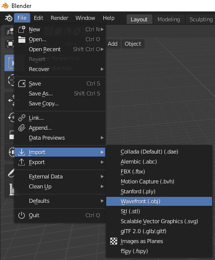 daz3d to blender import obj