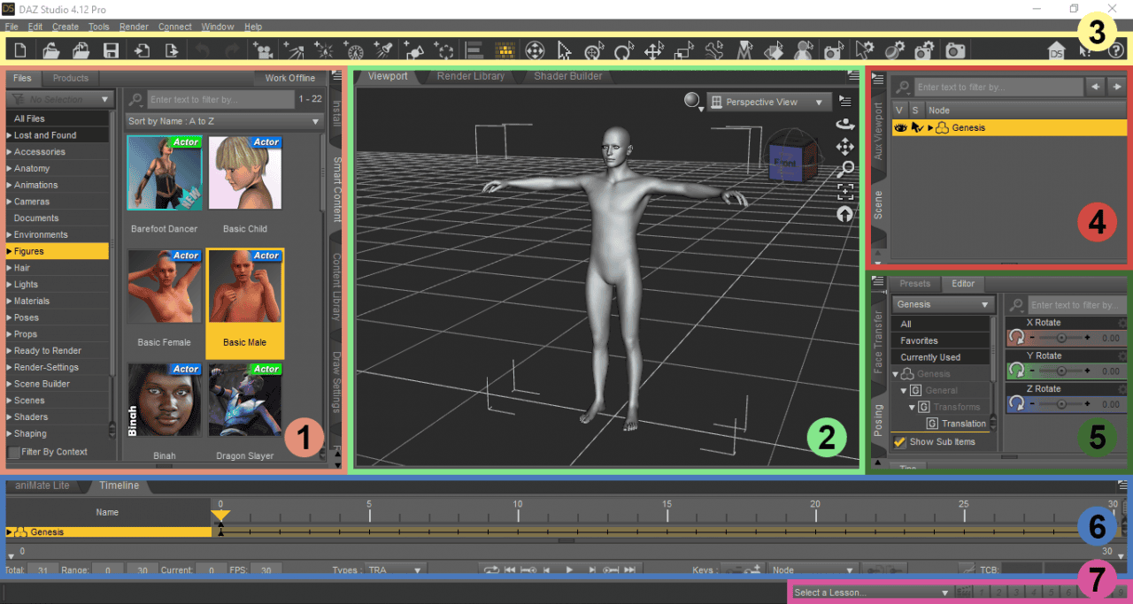 daz studio user interface overview