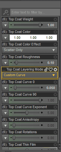daz3d wet skin water droplets settings