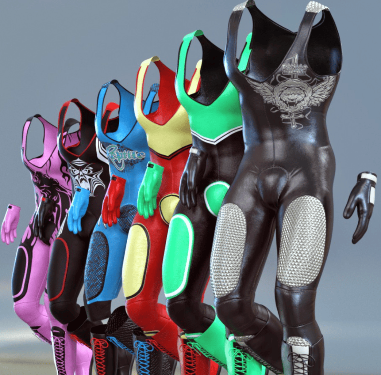 daz3d wrestling outfit textures