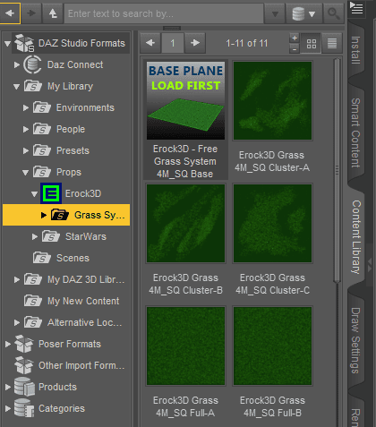 dforce grass imported in daz studio