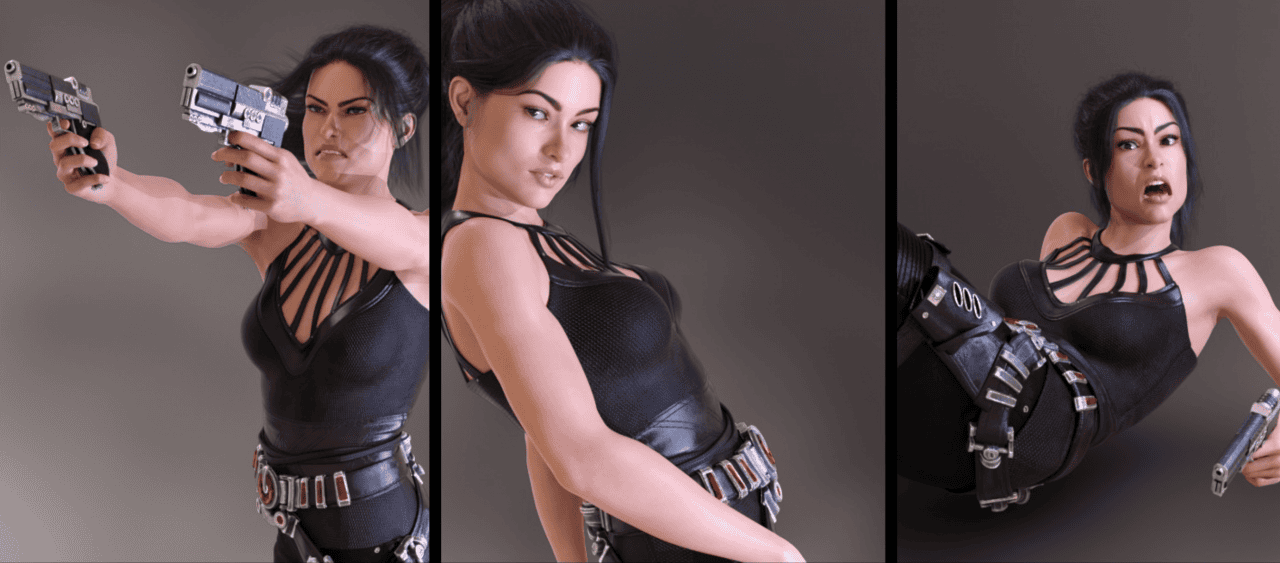 facial 3d model expressions action movie