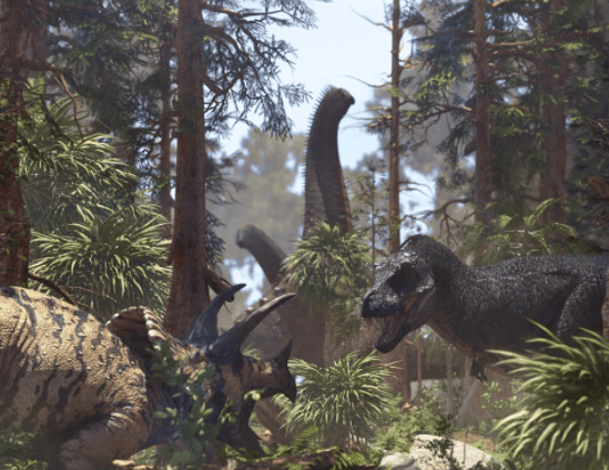 hell creek module dinsaur environment 3d models