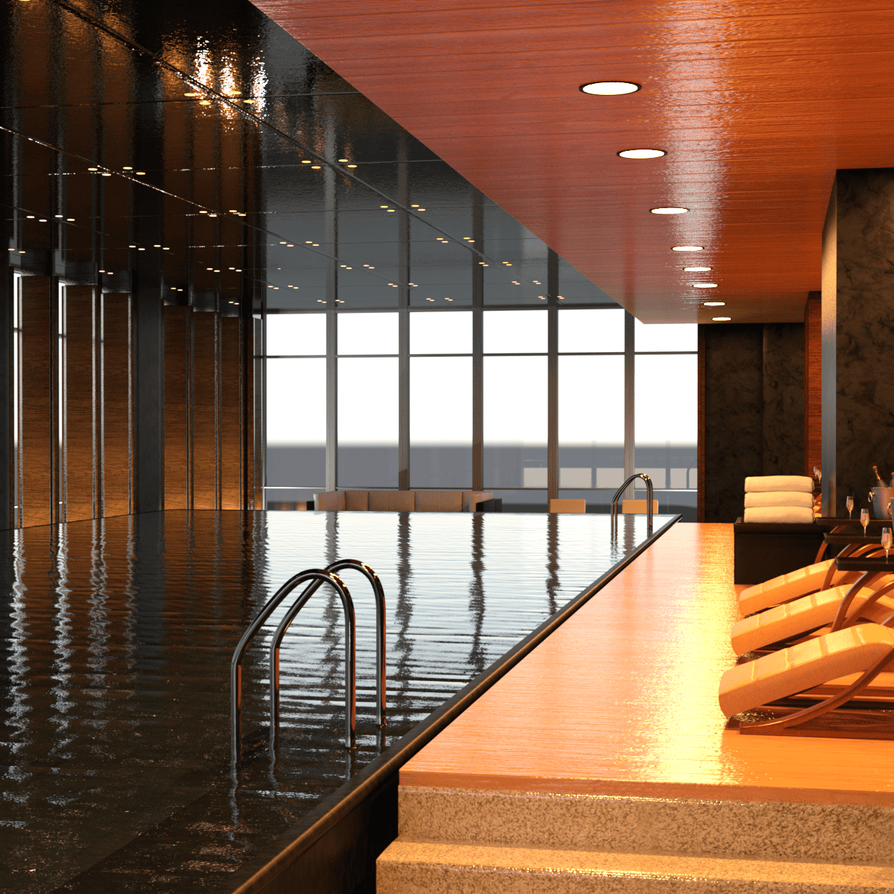 Rendering of pool entrance