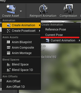 how to create a new pose asset