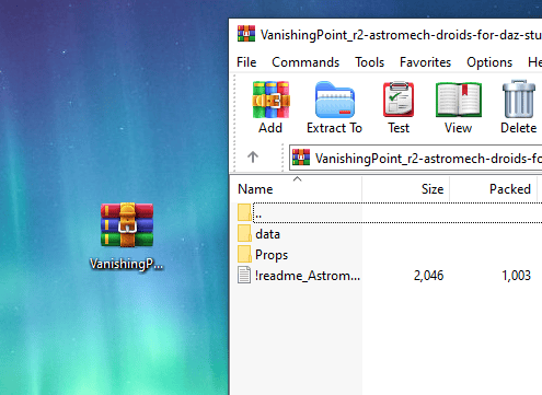 how to install renderosity files in daz3d - unzipping files