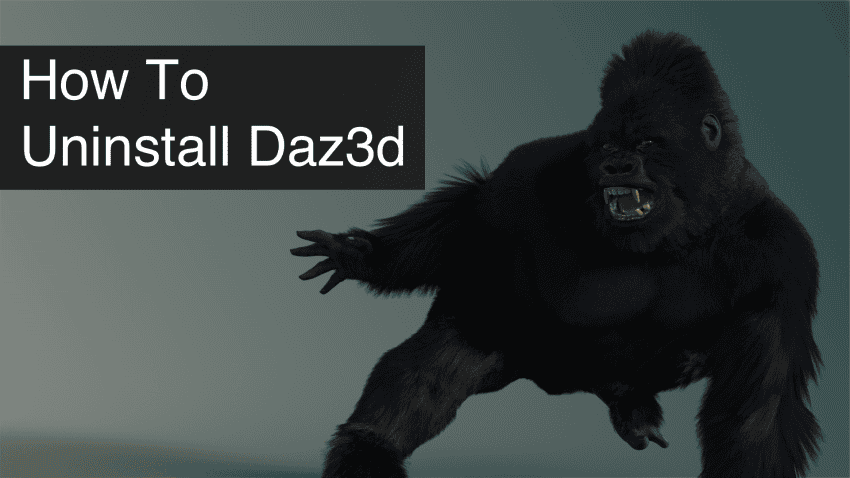 how to uninstall daz3d