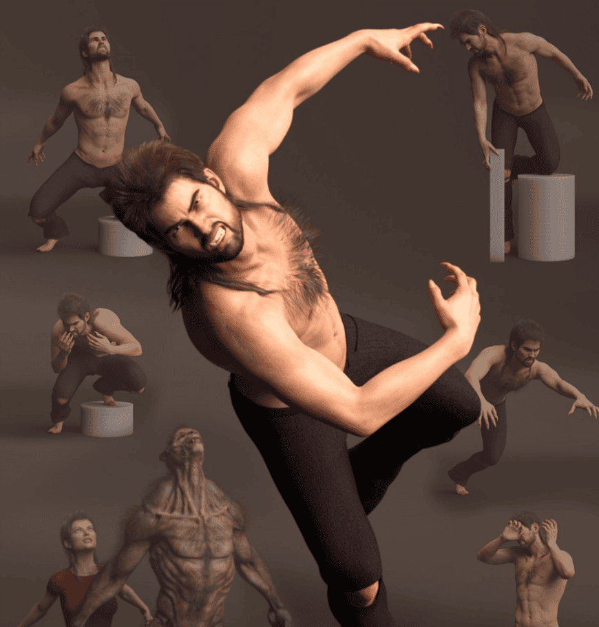 howl at the moon 3d poses