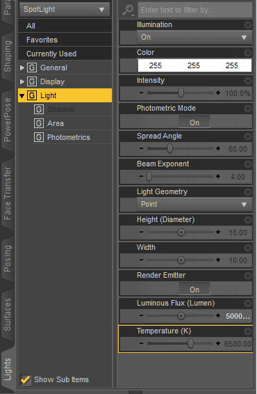 daz3d too strong lights