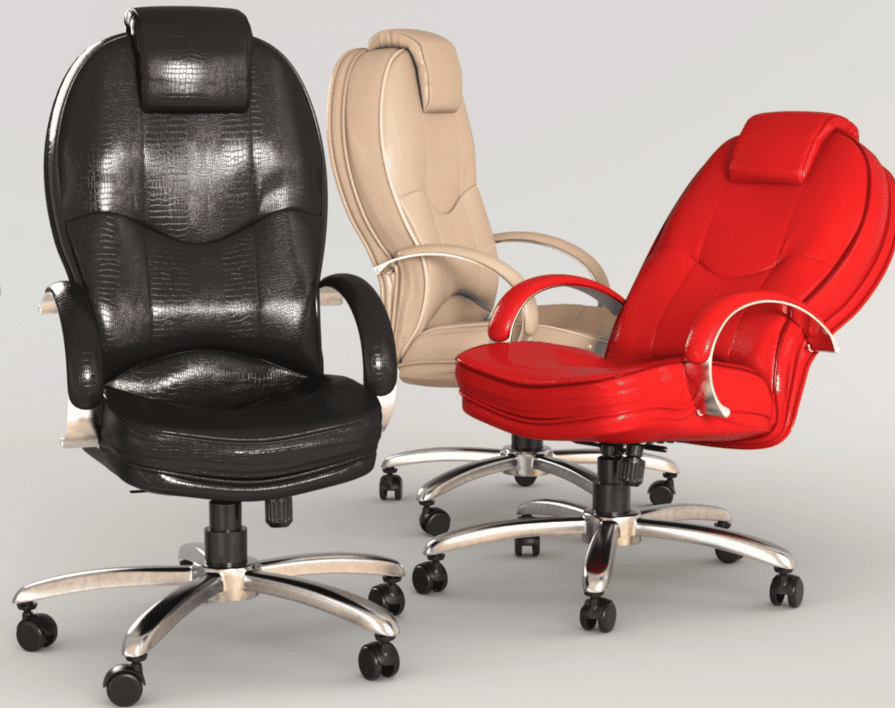 leather office chair 3d model