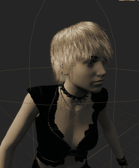 long hair mesh in my character blueprint