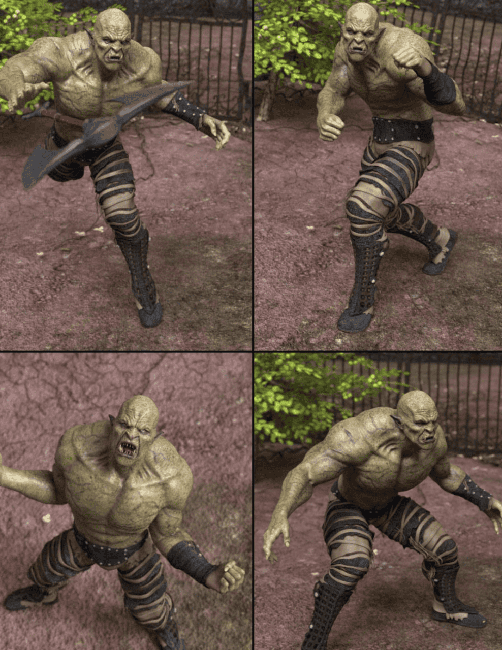 orc battle poses